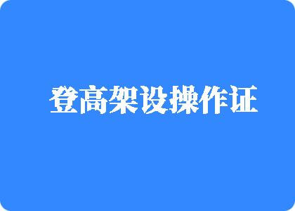 大鸡巴干女人逼逼一乱视频登高架设操作证